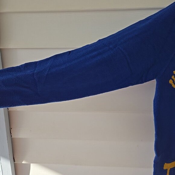 Funziez! Ugly Christmas Sweater Hanukkah Holiday Costume, Blue/Drunk Snowman - Picture 7 of 10